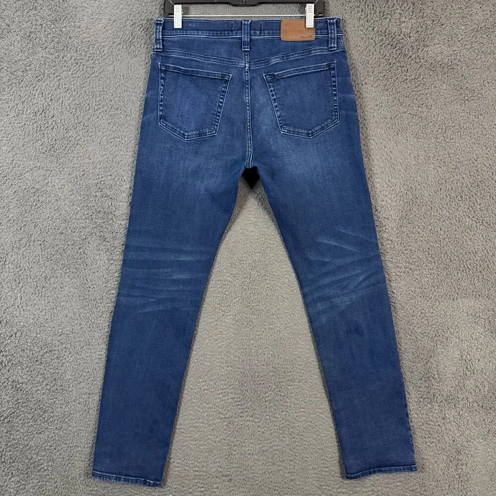 Madewell Jeans Mens 32x32 Blue Slim Fit Stretch Dark Wash Denim Pants Casual